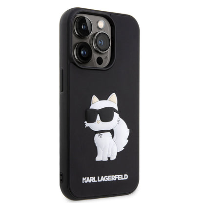Apple iPhone 14 Pro Kılıf Karl Lagerfeld 3D Rubber Choupette Dizayn Kapak - Görsel 2