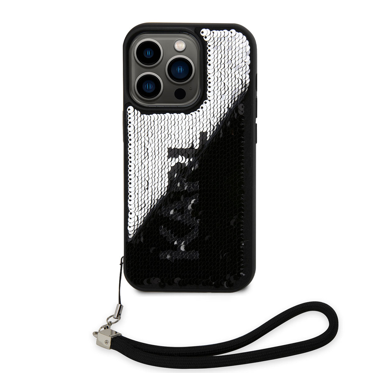 Apple iPhone 14 Pro Kılıf Karl Lagerfeld El Askısı İpli Hareketli Pullu Dizayn Kapak - Görsel 2