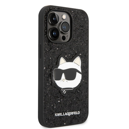 Apple iPhone 14 Pro Kılıf Karl Lagerfeld Parlak Taşlı Choupette Dizayn Kapak - Görsel 2