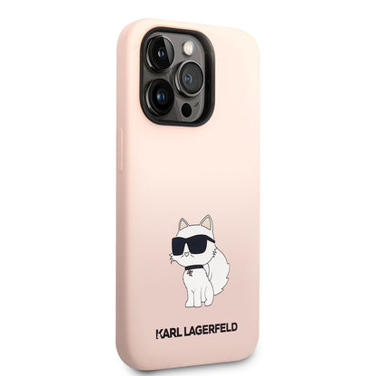 Apple iPhone 14 Pro Kılıf Karl Lagerfeld Silikon Choupette Dizayn Kapak - Görsel 2
