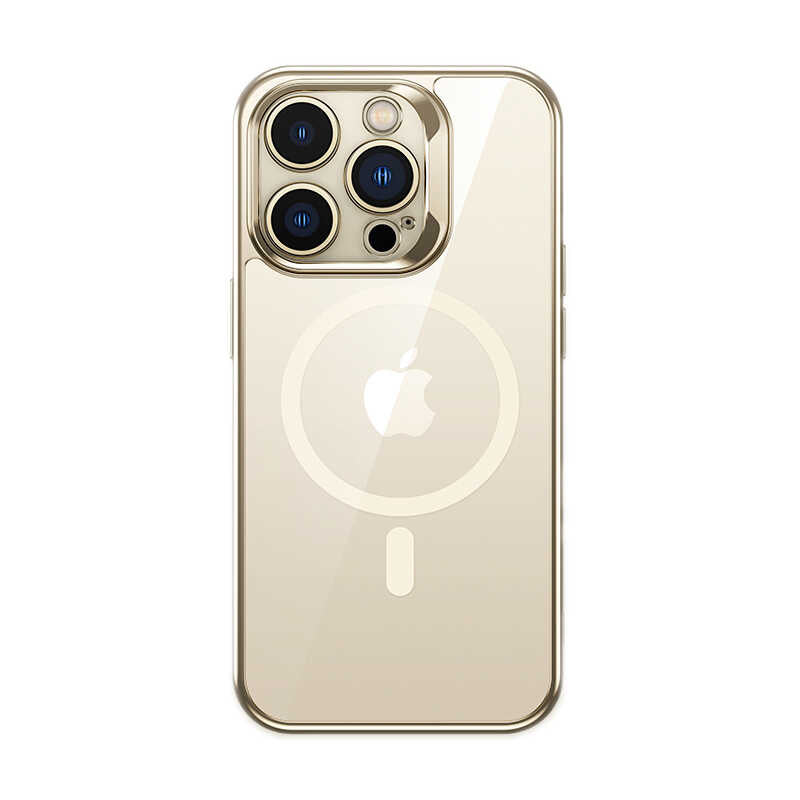 Apple iPhone 14 Pro Kılıf M-safe Şarj Özellikli Cam Yüzey Ekran Koruyuculu Benks Electroplated Kapak - Görsel 2