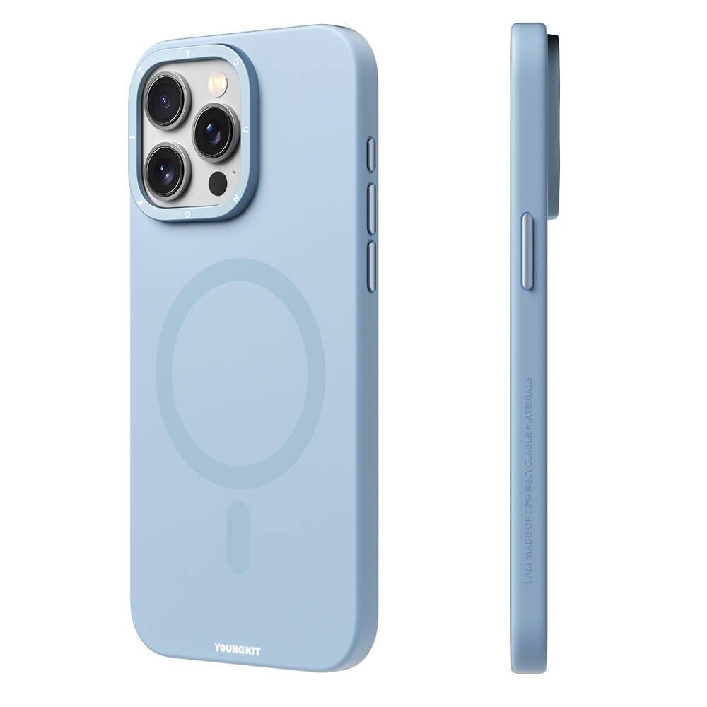 Apple iPhone 14 Pro Kılıf M-safe Şarj Özellikli Çizilmeye ve Aşınmaya Dayanıklı Youngkit Velvet Serisi Kapak - Görsel 3