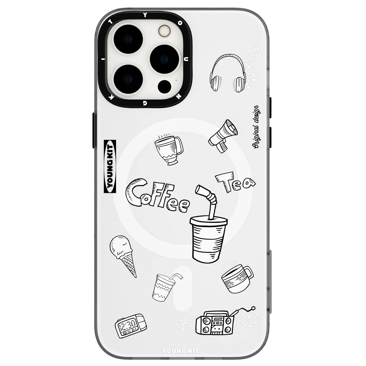 Apple iPhone 14 Pro Kılıf M-safe Şarj Özellikli Desenli Youngkit Plaything Serisi Kapak - Görsel 2