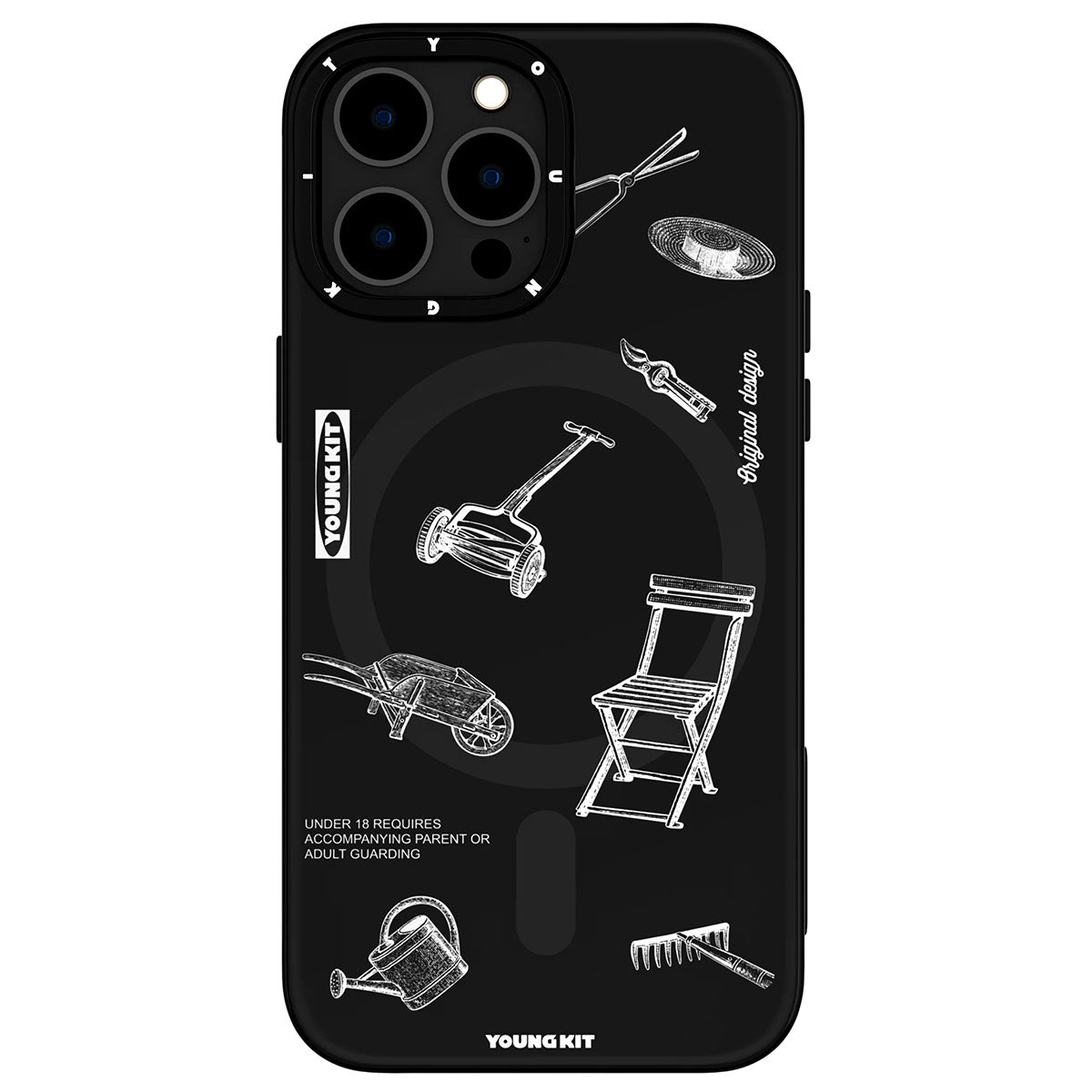Apple iPhone 14 Pro Kılıf M-safe Şarj Özellikli Desenli Youngkit Plaything Serisi Kapak - Görsel 3