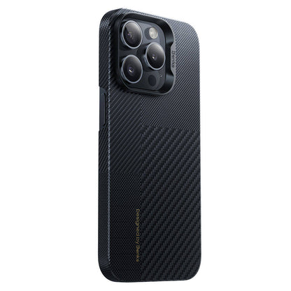 Apple iPhone 14 Pro Kılıf M-safe Şarj Özellikli Karbon Fiber Benks Montage ArmorAir Kevlar Kapak - Görsel 2