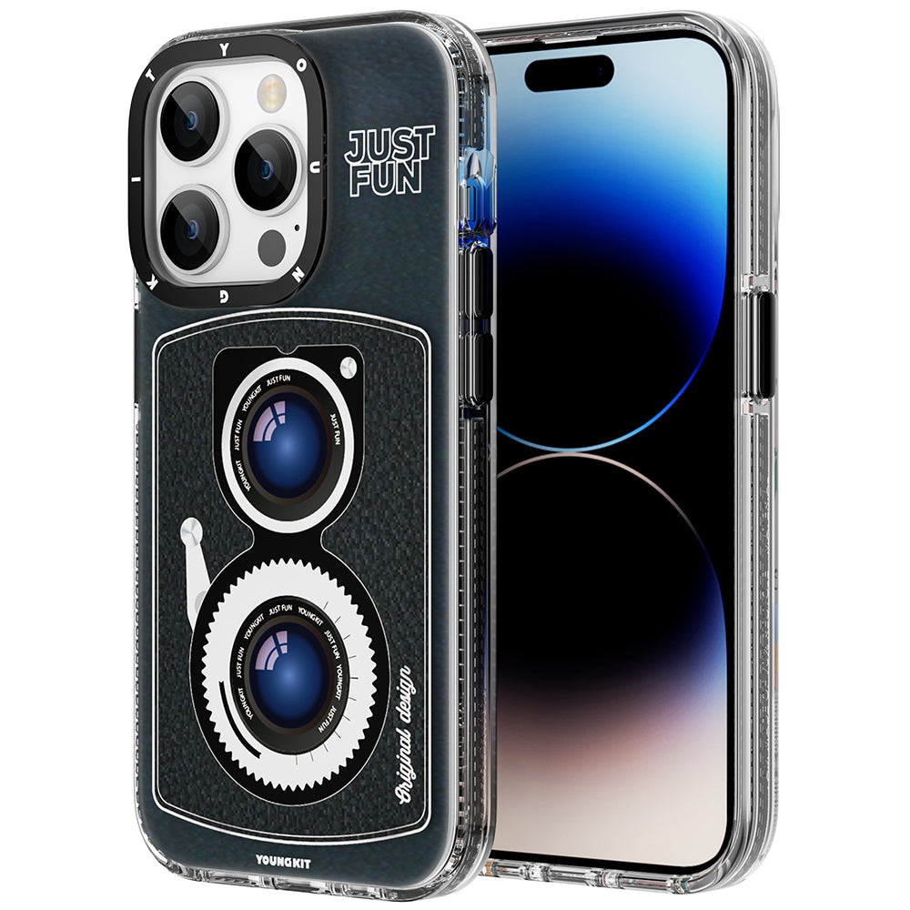 Apple iPhone 14 Pro Kılıf M-safe Şarj Özellikli Lens Figürlü YoungKit Art Film Serisi Kapak - Görsel 2