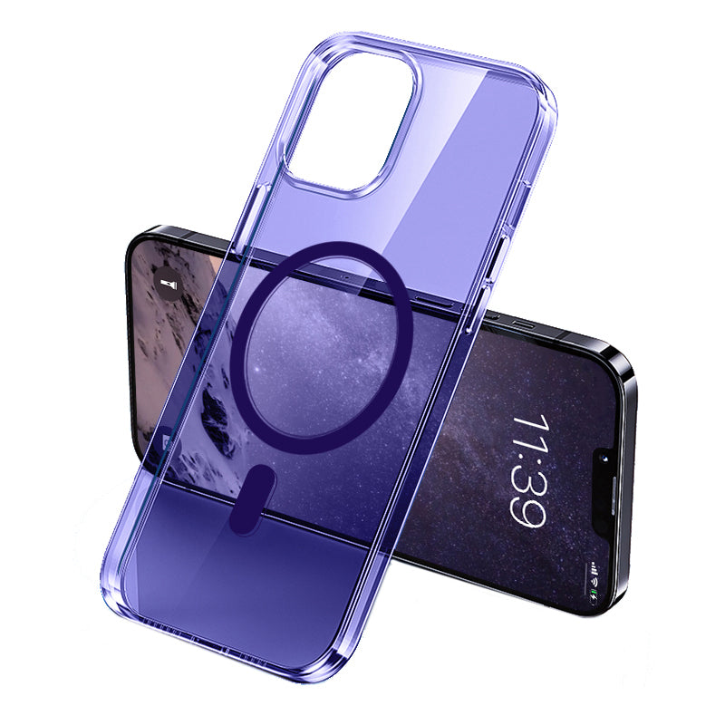 Apple iPhone 14 Pro Kılıf M-safe Şarj Özellikli Transparan Sert PC Wlons Pita Kapak - Görsel 2