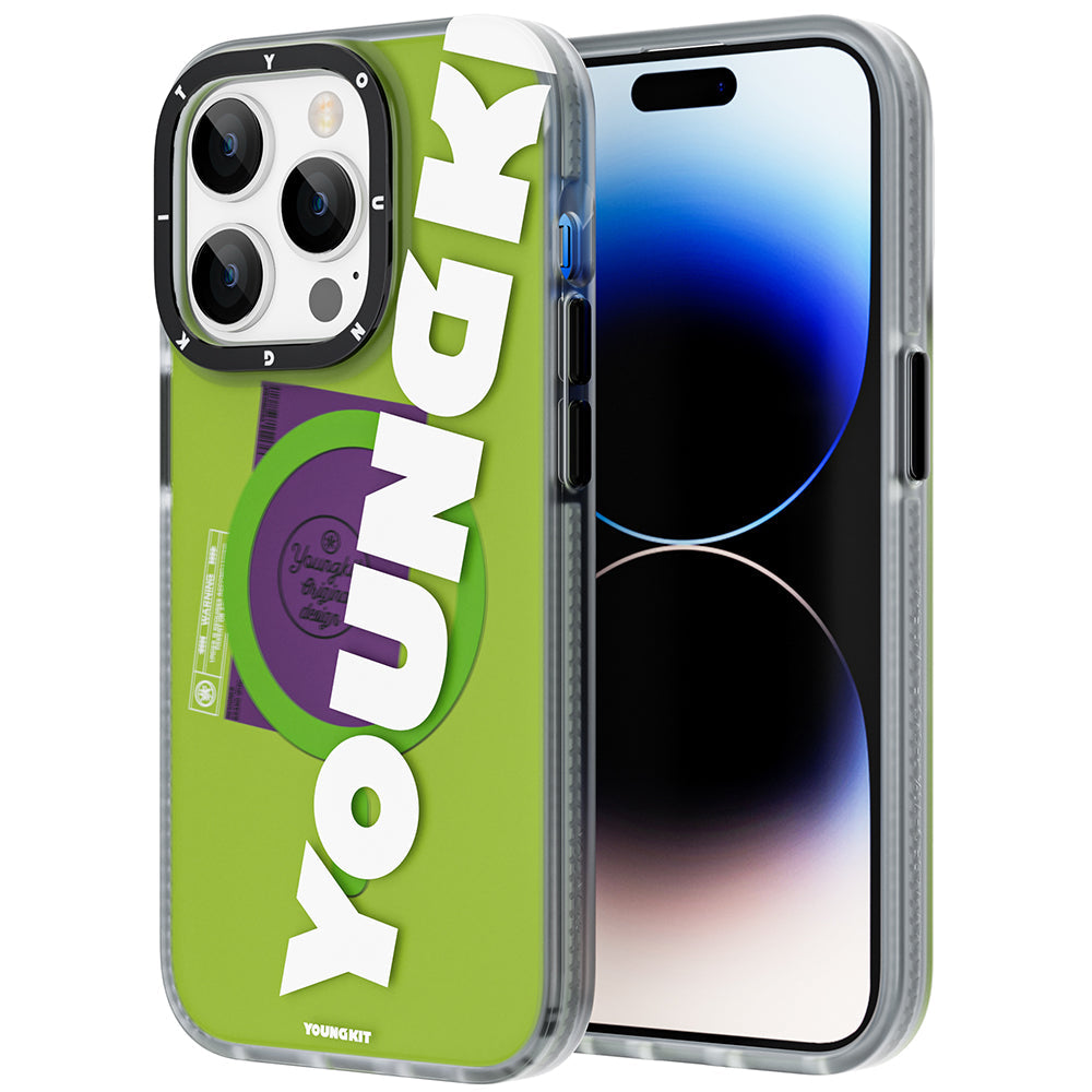 Apple iPhone 14 Pro Kılıf M-safe Şarj Özellikli Youngkit Binfen Serisi Yazı Temalı Kapak - Görsel 5