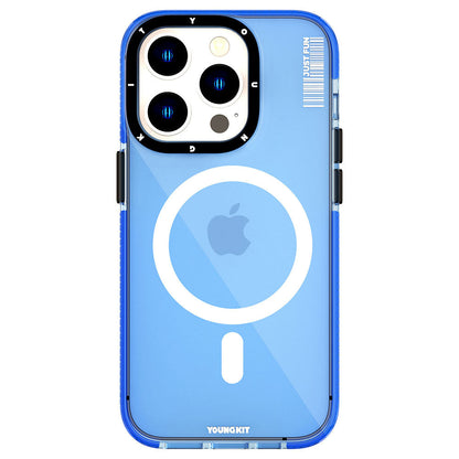 Apple iPhone 14 Pro Kılıf M-safe Şarj Özellikli YoungKit Crystal Color Serisi Kapak - Görsel 2