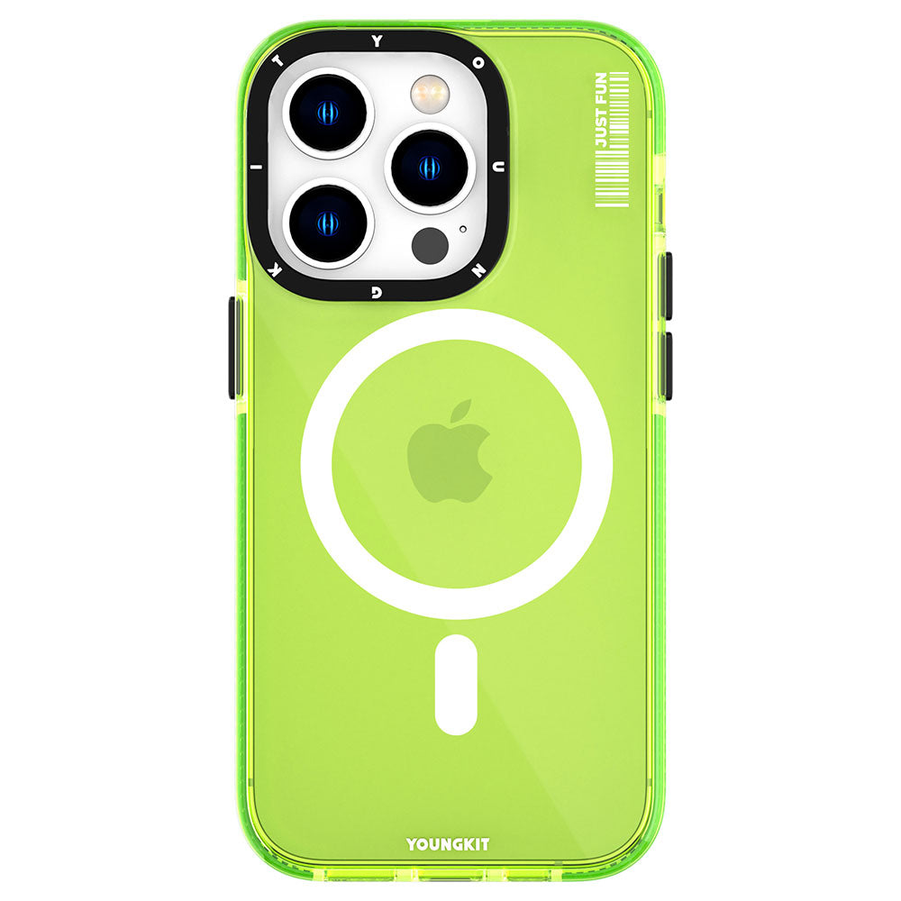 Apple iPhone 14 Pro Kılıf M-safe Şarj Özellikli YoungKit Crystal Color Serisi Kapak - Görsel 5