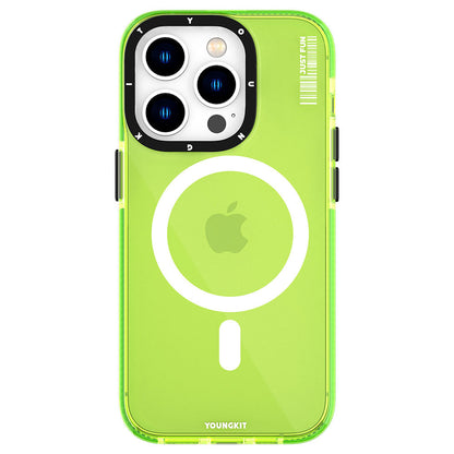 Apple iPhone 14 Pro Kılıf M-safe Şarj Özellikli YoungKit Crystal Color Serisi Kapak - Görsel 5