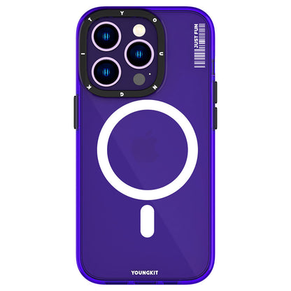 Apple iPhone 14 Pro Kılıf M-safe Şarj Özellikli YoungKit Crystal Color Serisi Kapak - Görsel 7