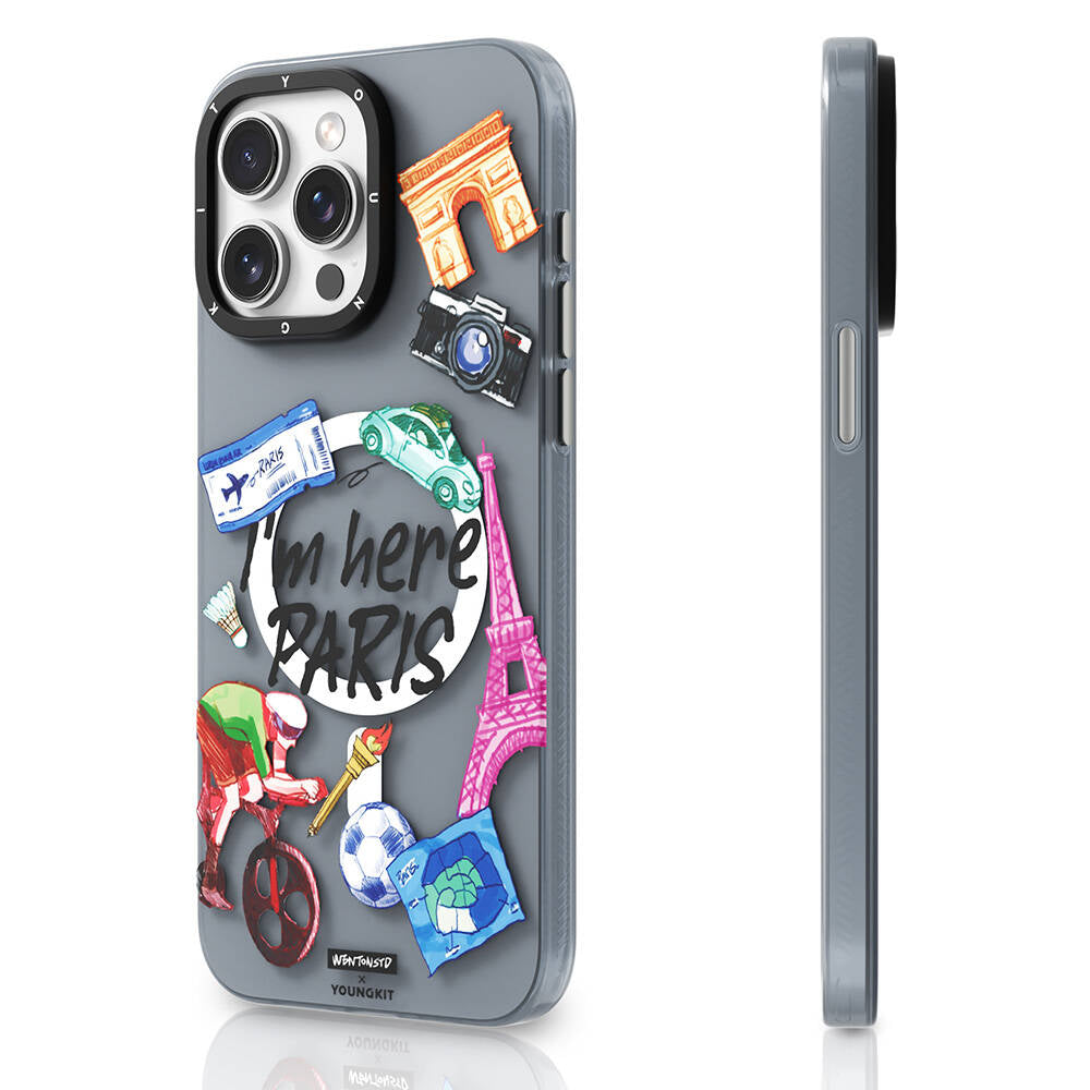 Apple iPhone 14 Pro Kılıf M-safe Şarj Özellikli Youngkit in Paris Serisi Kapak - Görsel 2