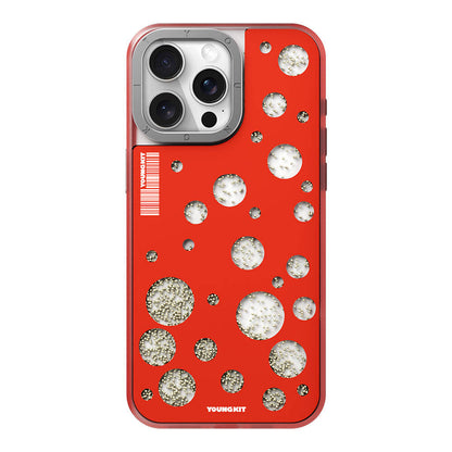 Apple iPhone 14 Pro Kılıf M-safe Şarj Özellikli Youngkit Quicksand Beads Serisi Kapak - Görsel 2