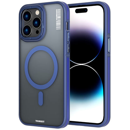 Apple iPhone 14 Pro Kılıf M-safe Şarj Özellikli Youngkit Rock Sand Serisi Kapak - Görsel 2