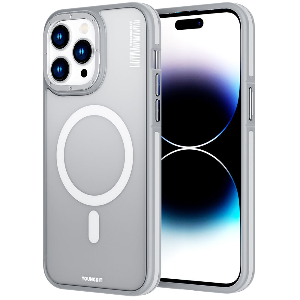 Apple iPhone 14 Pro Kılıf M-safe Şarj Özellikli Youngkit Rock Sand Serisi Kapak - Görsel 4