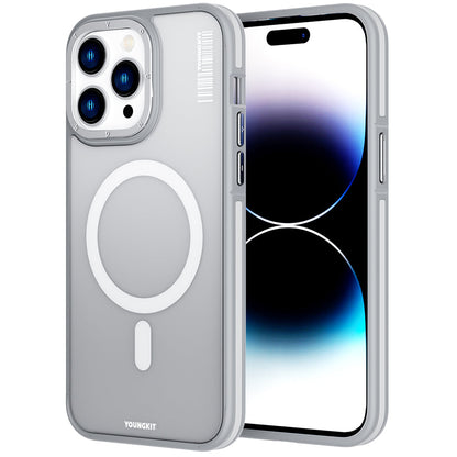 Apple iPhone 14 Pro Kılıf M-safe Şarj Özellikli Youngkit Rock Sand Serisi Kapak - Görsel 4