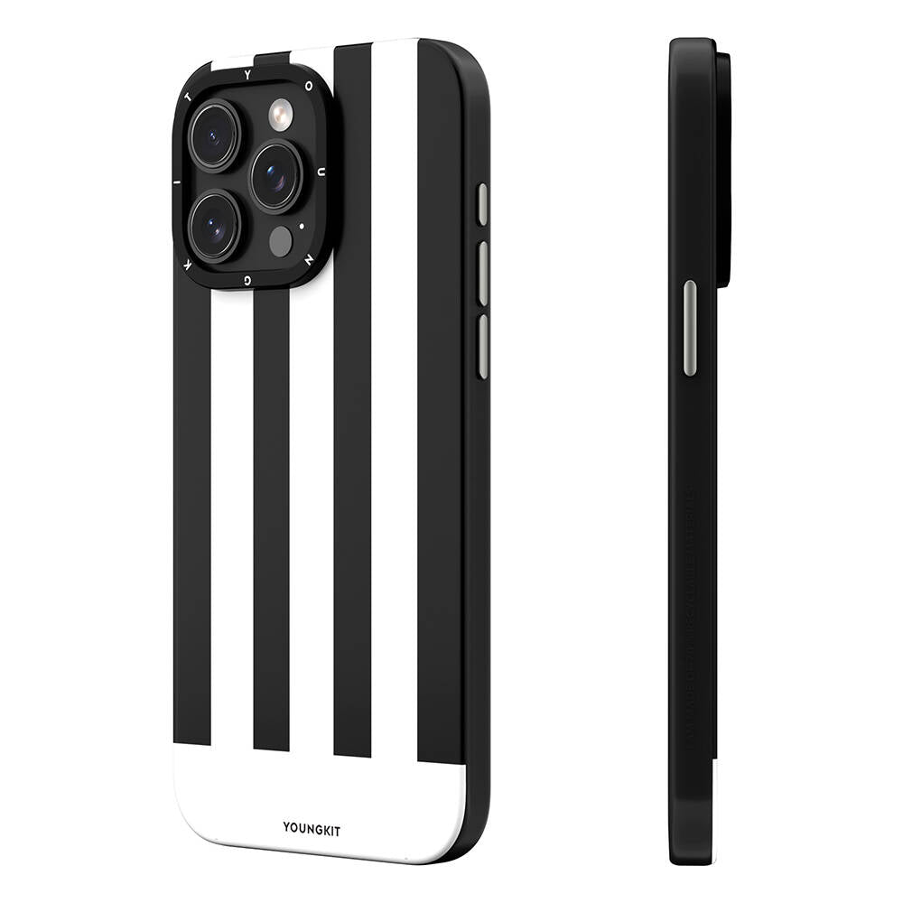 Apple iPhone 14 Pro Kılıf M-safe Şarj Özellikli Youngkit Striped Piano Keys Serisi Kapak - Görsel 2