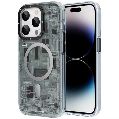 Apple iPhone 14 Pro Kılıf M-safe Şarj Özellikli YoungKit Technology Serisi Kapak - Görsel 2
