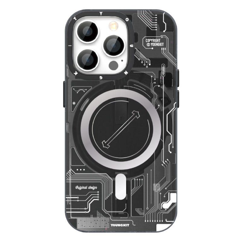 Apple iPhone 14 Pro Kılıf M-safe Şarj Özellikli YoungKit Technology Serisi Kapak - Görsel 7