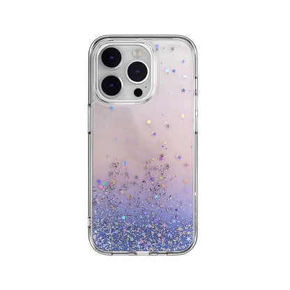 Apple iPhone 14 Pro Kılıf Parlayan Simli Şeffaf Lisanslı Switcheasy Starfield Kapak - Görsel 3