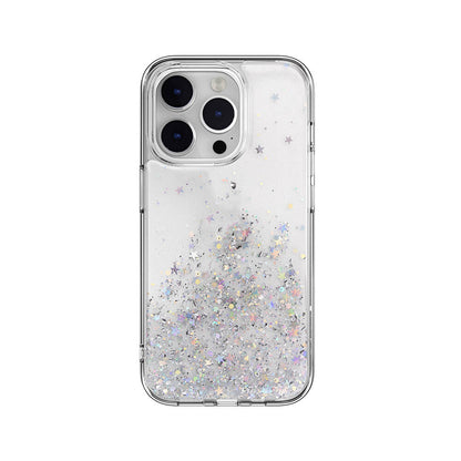 Apple iPhone 14 Pro Kılıf Parlayan Simli Şeffaf Lisanslı Switcheasy Starfield Kapak - Görsel 5