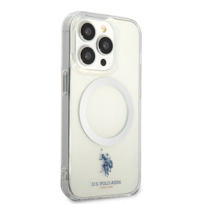 Apple iPhone 14 Pro Kılıf U.S. POLO ASSN. M-safe Şarj Özellikli Transparan Tasarım Kapak - Görsel 2