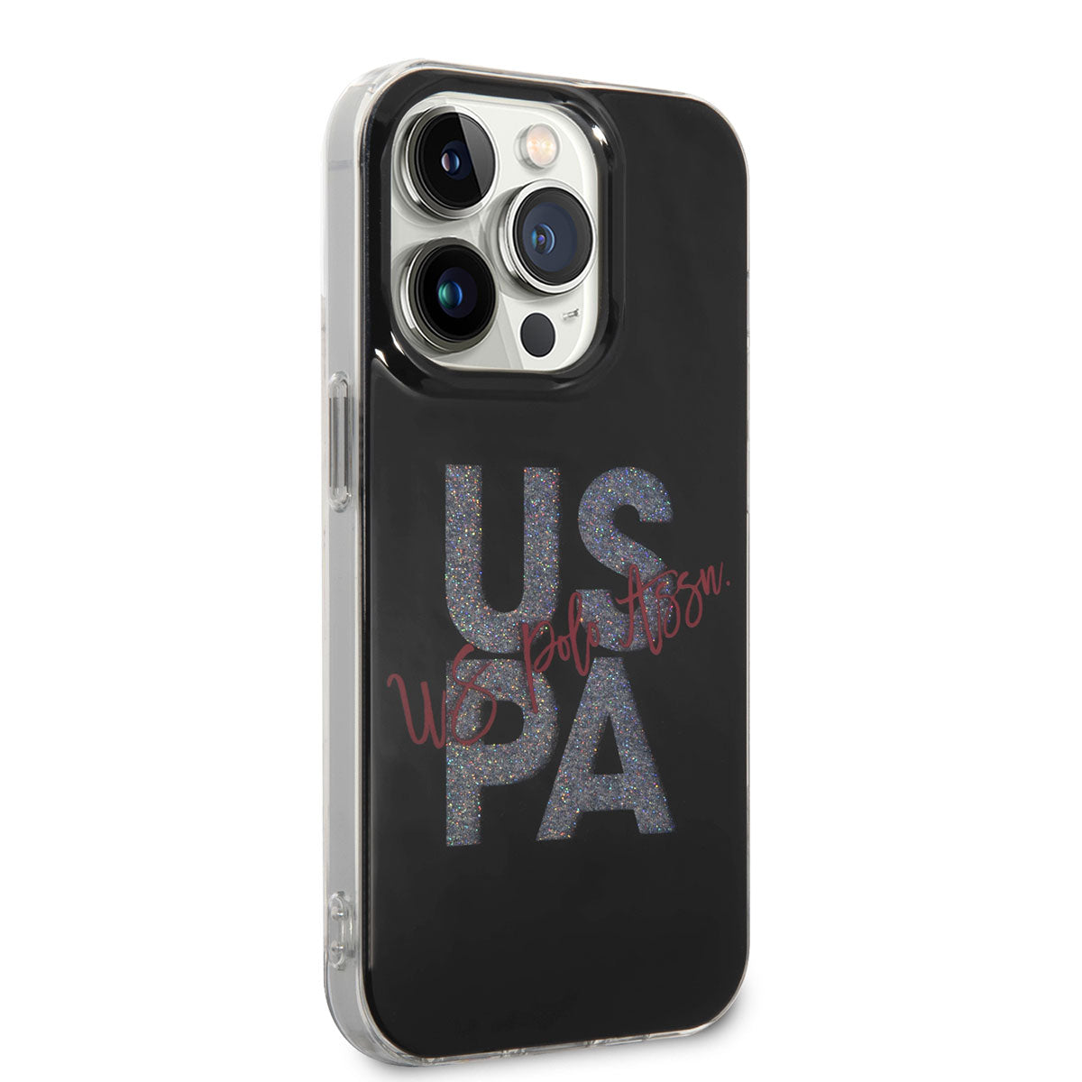Apple iPhone 14 Pro Kılıf U.S. POLO ASSN. Simli Parlak Alfabe Tasarım Kapak - Görsel 2