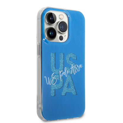 Apple iPhone 14 Pro Kılıf U.S. POLO ASSN. Simli Parlak Alfabe Tasarım Kapak - Görsel 5