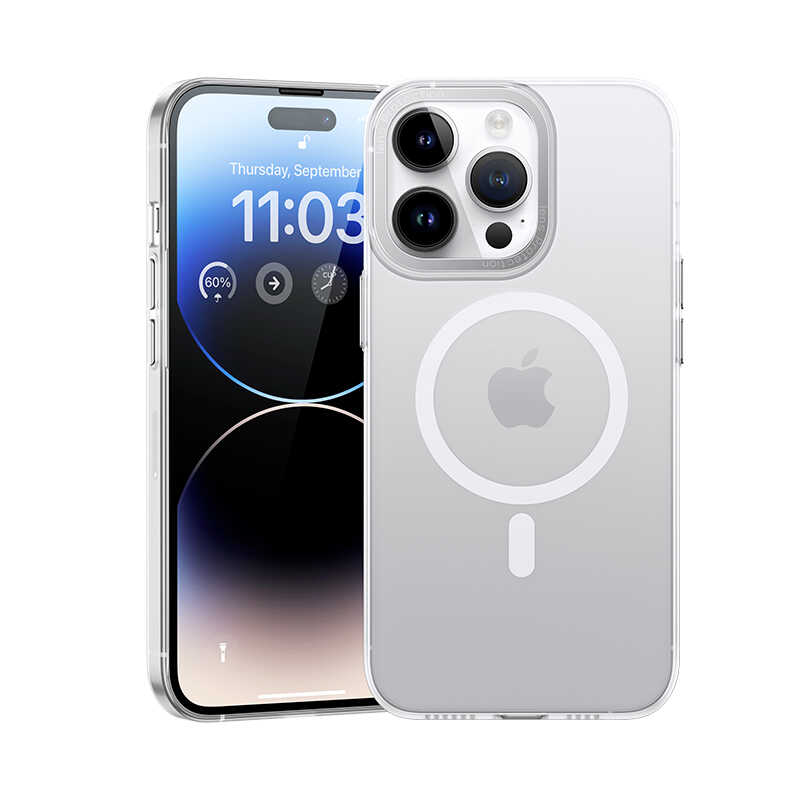 Apple iPhone 14 Pro Kılıf Wireless Şarj Destekli Benks Magnetik Haze Kapak - Görsel 4