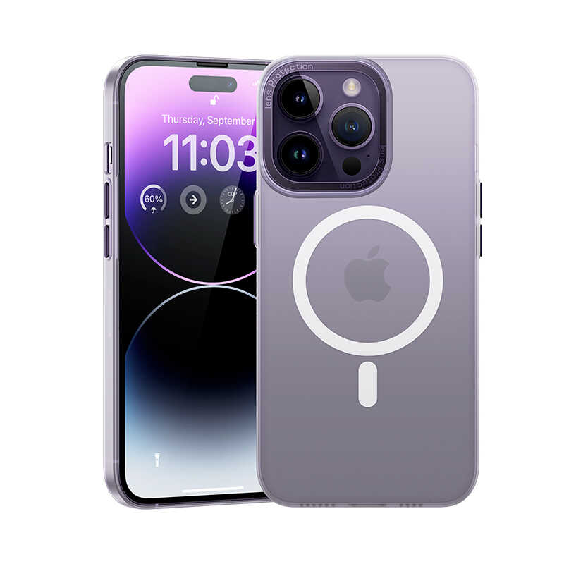 Apple iPhone 14 Pro Kılıf Wireless Şarj Destekli Benks Magnetik Haze Kapak - Görsel 5