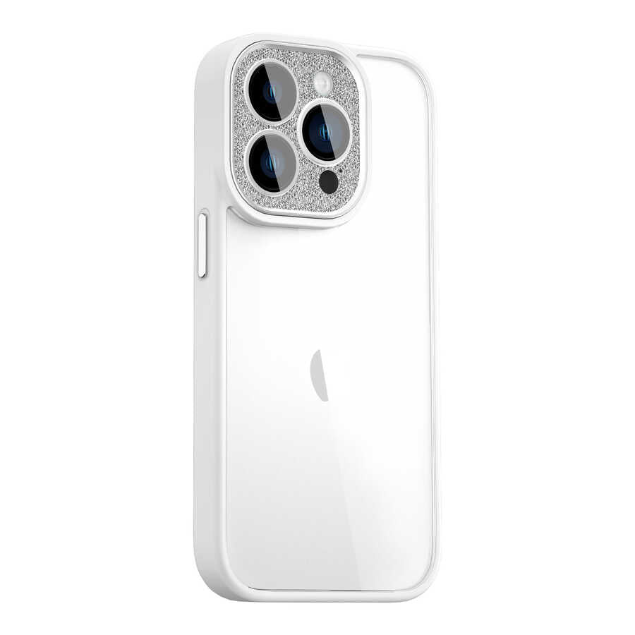 Apple iPhone 14 Pro Kılıf Wiwu GCC-105 Lens Korumalı Renkli Kenar Arkası Şeffaf Multicolor Kapak - Görsel 5