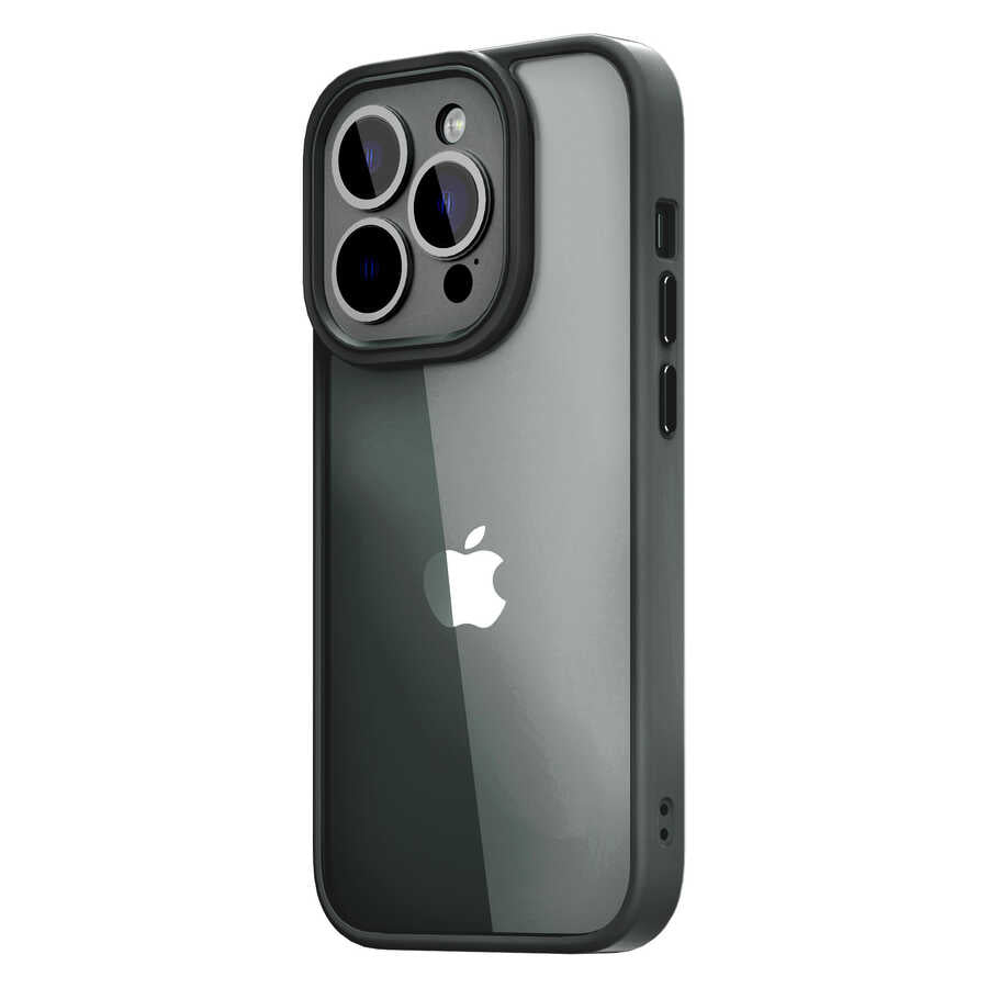 Apple iPhone 14 Pro Kılıf Wiwu VCC-104 Lens Korumalı Renkli Kenar Arkası Şeffaf Vivid Clear Kapak - Görsel 6