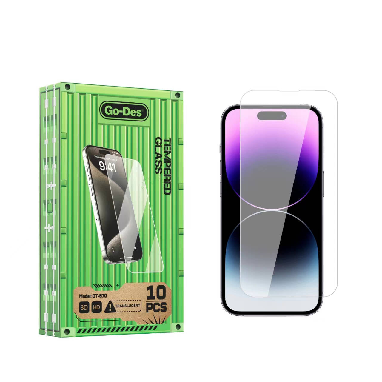 Apple iPhone 14 Pro Max Go Des Parmak İzi Bırakmayan 9H Oleofobik Bom Glass Ekran Koruyucu