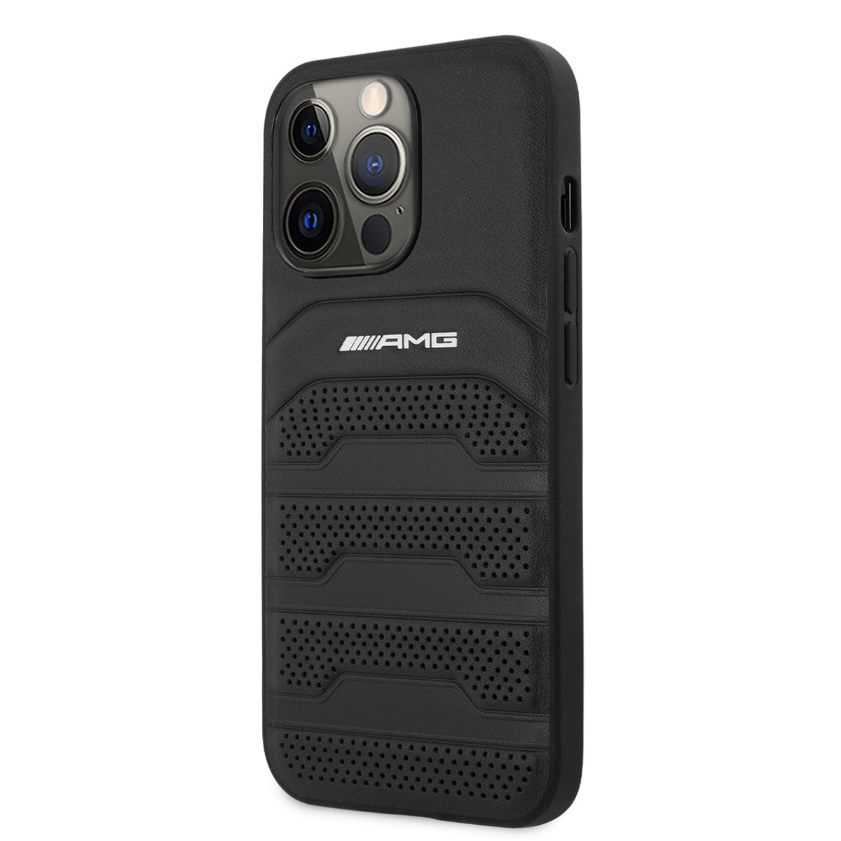 Apple iPhone 14 Pro Max Kılıf AMG Leather Deri Çizgili Kabartmalı Dizayn Kapak - Görsel 2