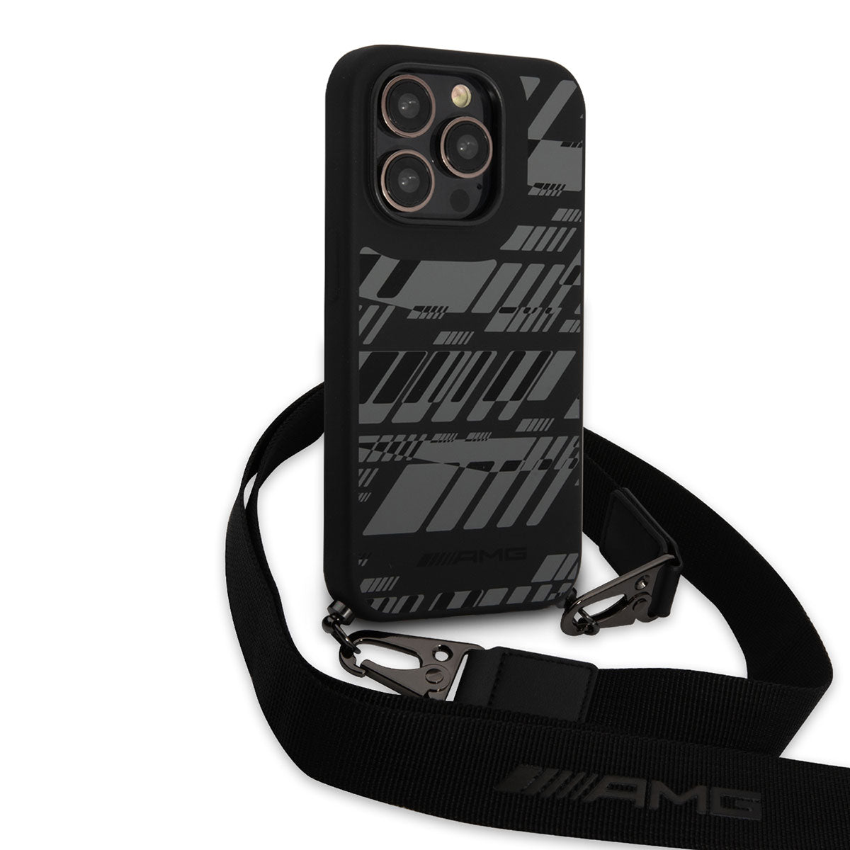 Apple iPhone 14 Pro Max Kılıf AMG Liquid Silikon Strap Telefon Askılı Grafik Dizayn Kapak - Görsel 2