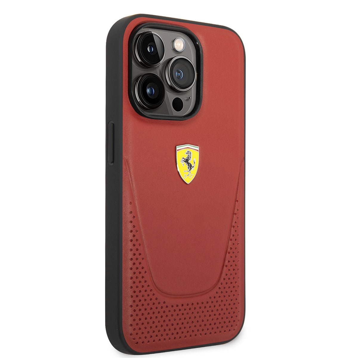 Apple iPhone 14 Pro Max Kılıf Ferrari Deri Delikli Dizayn Kapak - Görsel 2