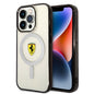 Apple iPhone 14 Pro Max Kılıf Ferrari M-safe Şarj Özellikli Transparan Dizayn Kapak