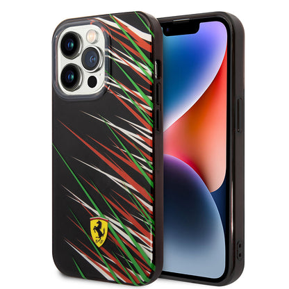 Apple iPhone 14 Pro Max Kılıf Ferrari Orjinal Lisanslı Baskı Logolu Çimen Desenli Kapak - Görsel 2