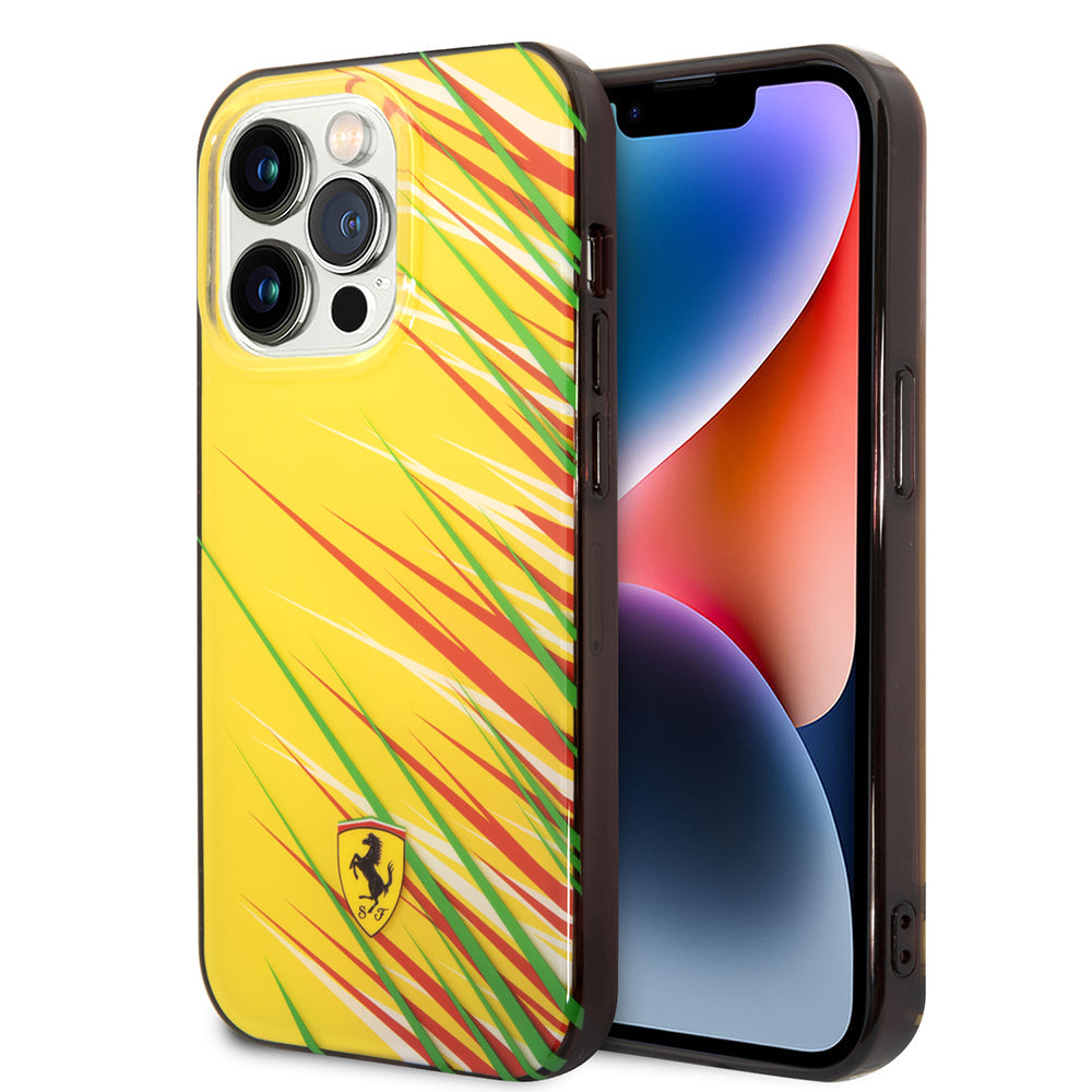 Apple iPhone 14 Pro Max Kılıf Ferrari Orjinal Lisanslı Baskı Logolu Çimen Desenli Kapak - Görsel 4