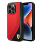 Apple iPhone 14 Pro Max Kılıf Ferrari Orjinal Lisanslı Metal Logolu Deri Delikli Dikişli Dizayn Kapak