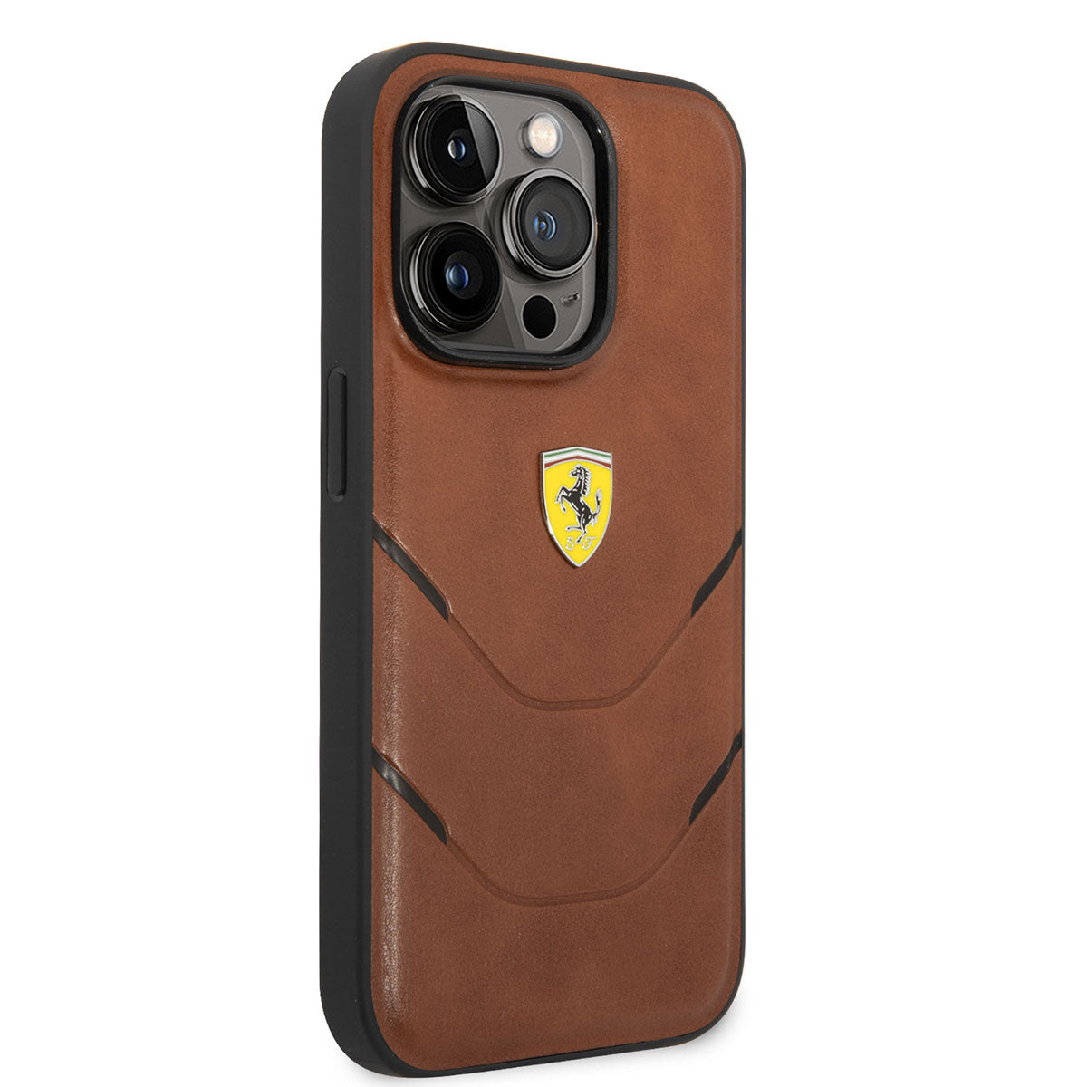 Apple iPhone 14 Pro Max Kılıf Ferrari Orjinal Lisanslı PU Deri Sıcak Baskı Çizgili Dizayn Kapak - Görsel 2