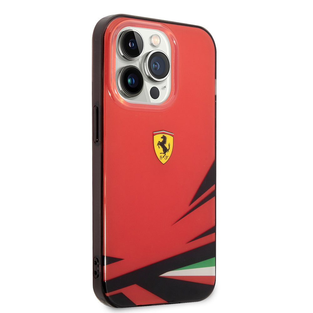 Apple iPhone 14 Pro Max Kılıf Ferrari Sarı İtalyan Bayrak Baskılı Dizayn Kapak - Görsel 3