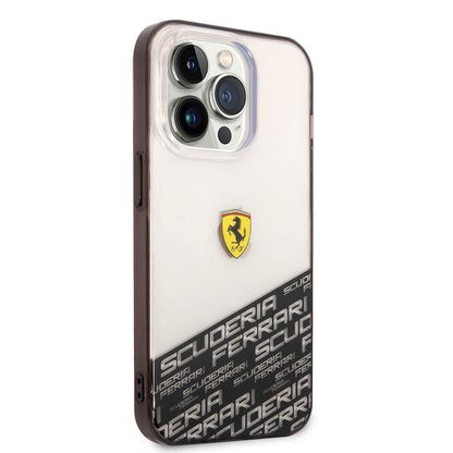 Apple iPhone 14 Pro Max Kılıf Ferrari Transparan Alt Kısım Baskılı Dizayn Kapak - Görsel 2