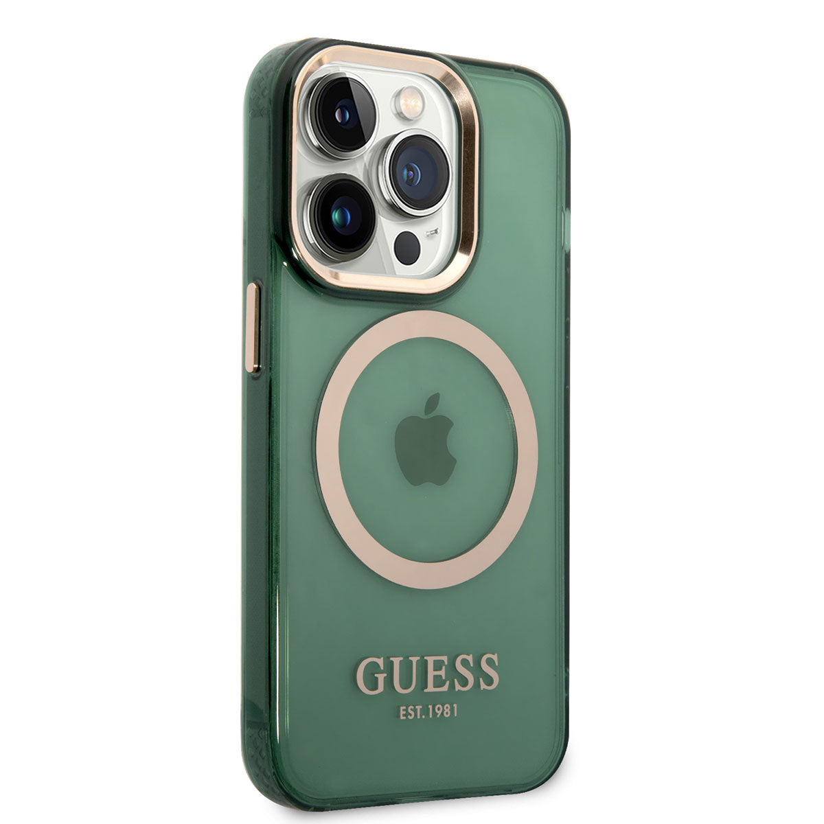 Apple iPhone 14 Pro Max Kılıf GUESS M-safe Şarj Özellikli Airbagli Dizayn Kapak - Görsel 3