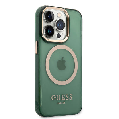 Apple iPhone 14 Pro Max Kılıf GUESS M-safe Şarj Özellikli Airbagli Dizayn Kapak - Görsel 3