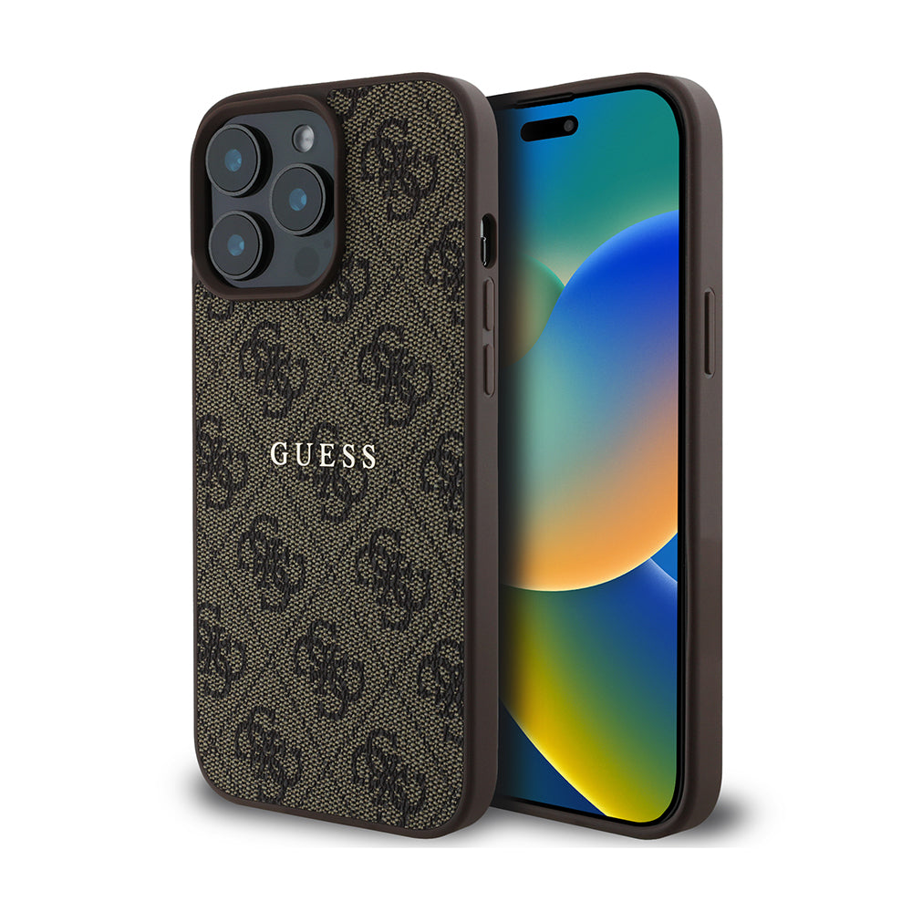 Apple iPhone 14 Pro Max Kılıf Guess Orjinal Lisanslı M-safe Şarj Özellikli 4G Desen Yazı Logolu Kapak - Görsel 2