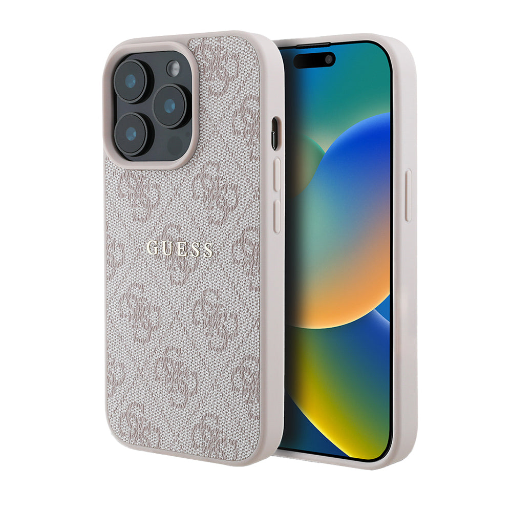 Apple iPhone 14 Pro Max Kılıf Guess Orjinal Lisanslı M-safe Şarj Özellikli 4G Desen Yazı Logolu Kapak - Görsel 4