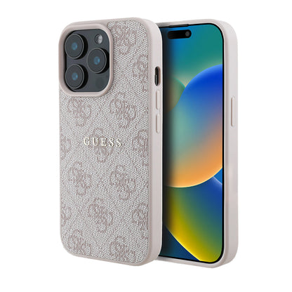Apple iPhone 14 Pro Max Kılıf Guess Orjinal Lisanslı M-safe Şarj Özellikli 4G Desen Yazı Logolu Kapak - Görsel 4