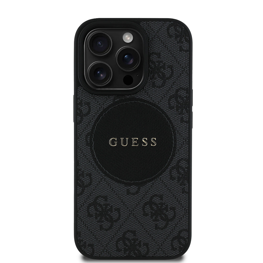 Apple iPhone 14 Pro Max Kılıf Guess Orjinal Lisanslı M-safe Şarj Özellikli Yazı Logolu Circle Classic Kapak - Görsel 2